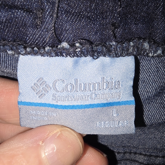 Womens Columbia Pull On Dark Blue Jeans L - Picture 10 of 10